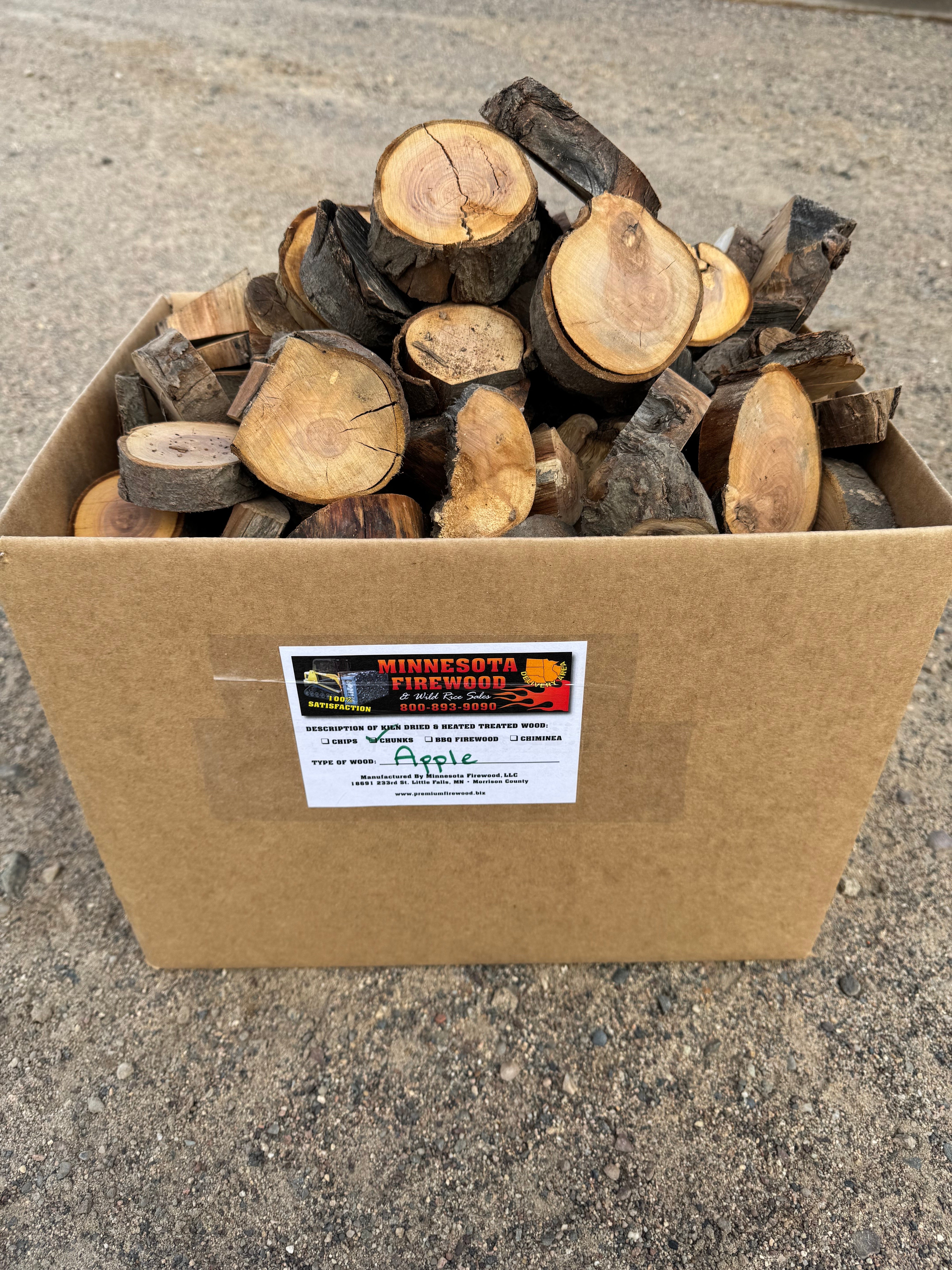 30# Apple Wood Chunks For BBQ Grilling Smoking Minnesota
