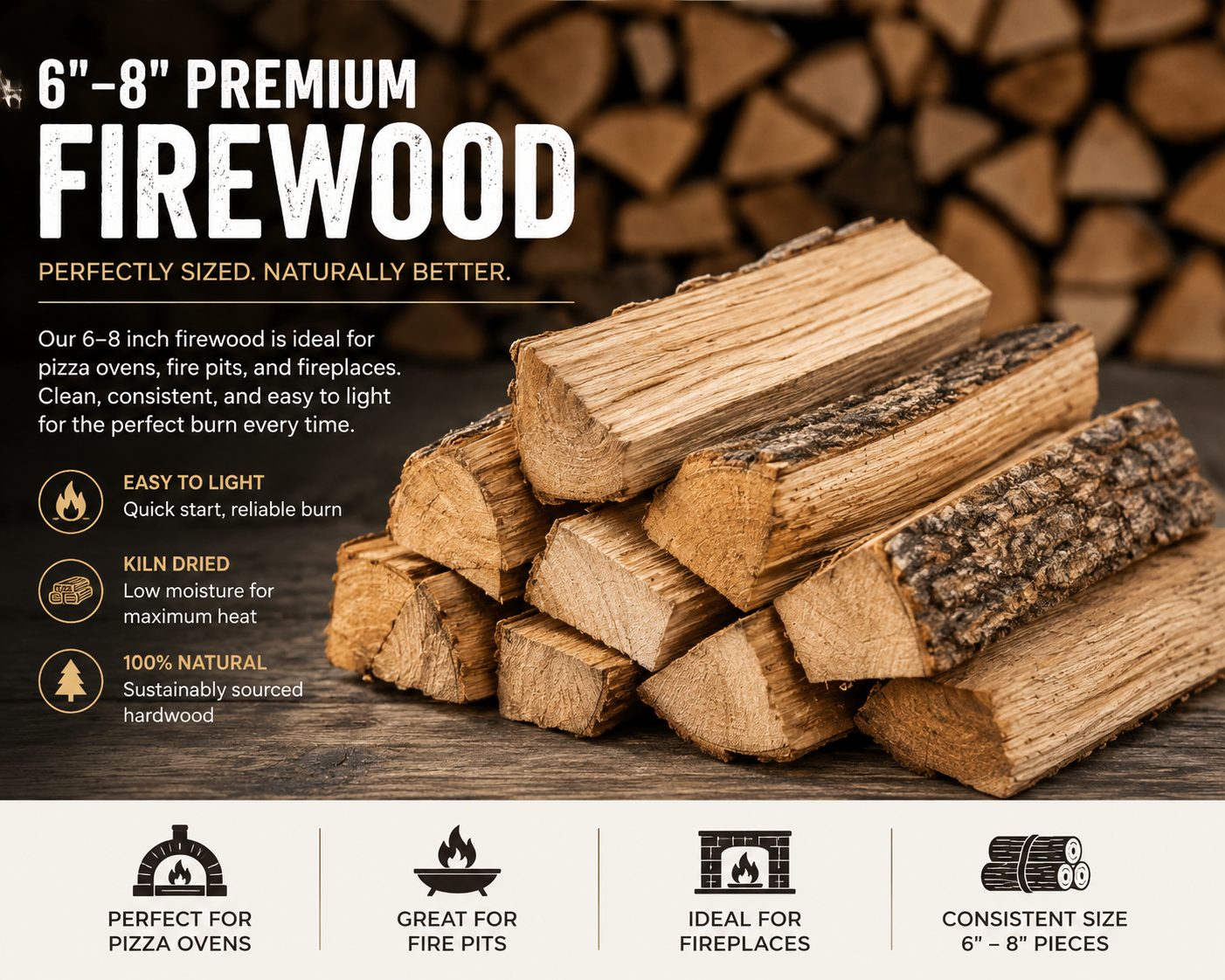 6''-8'' Mini Logs – Minnesota Firewood