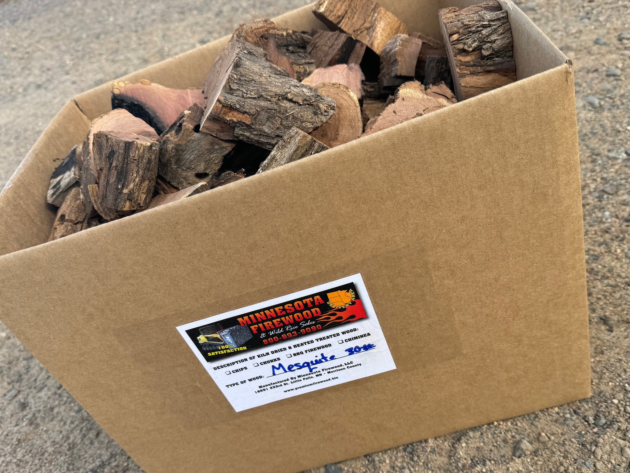 30# Mesquite Wood Chunks For BBQ Grilling Smoking – Minnesota
